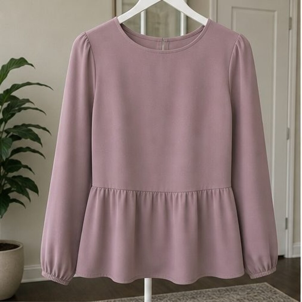 Mauve Peplum Top